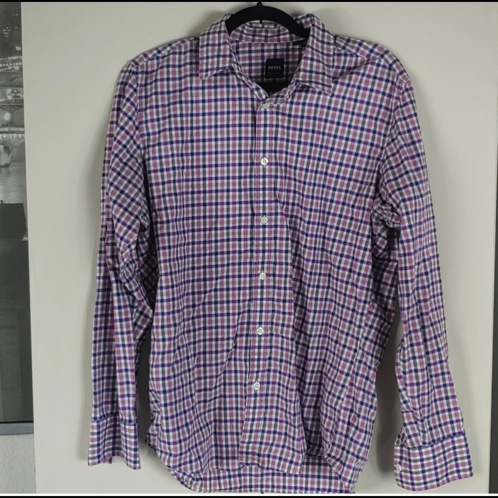 Hugo Boss plaid shirt